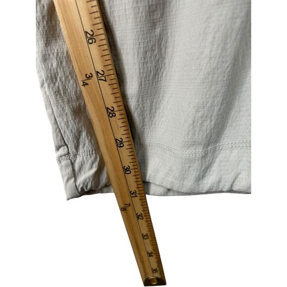 Athleta Trekkie Hike Pants Womens 16 Cream Beige Ripstop Straight Outdoor Hiking - Picture 12 of 14